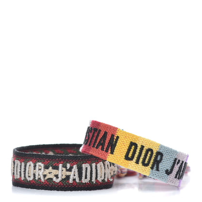 Christian Dior Woven Cotton J'Adior Friendship Bracelet Set Multicolor 1 of 4