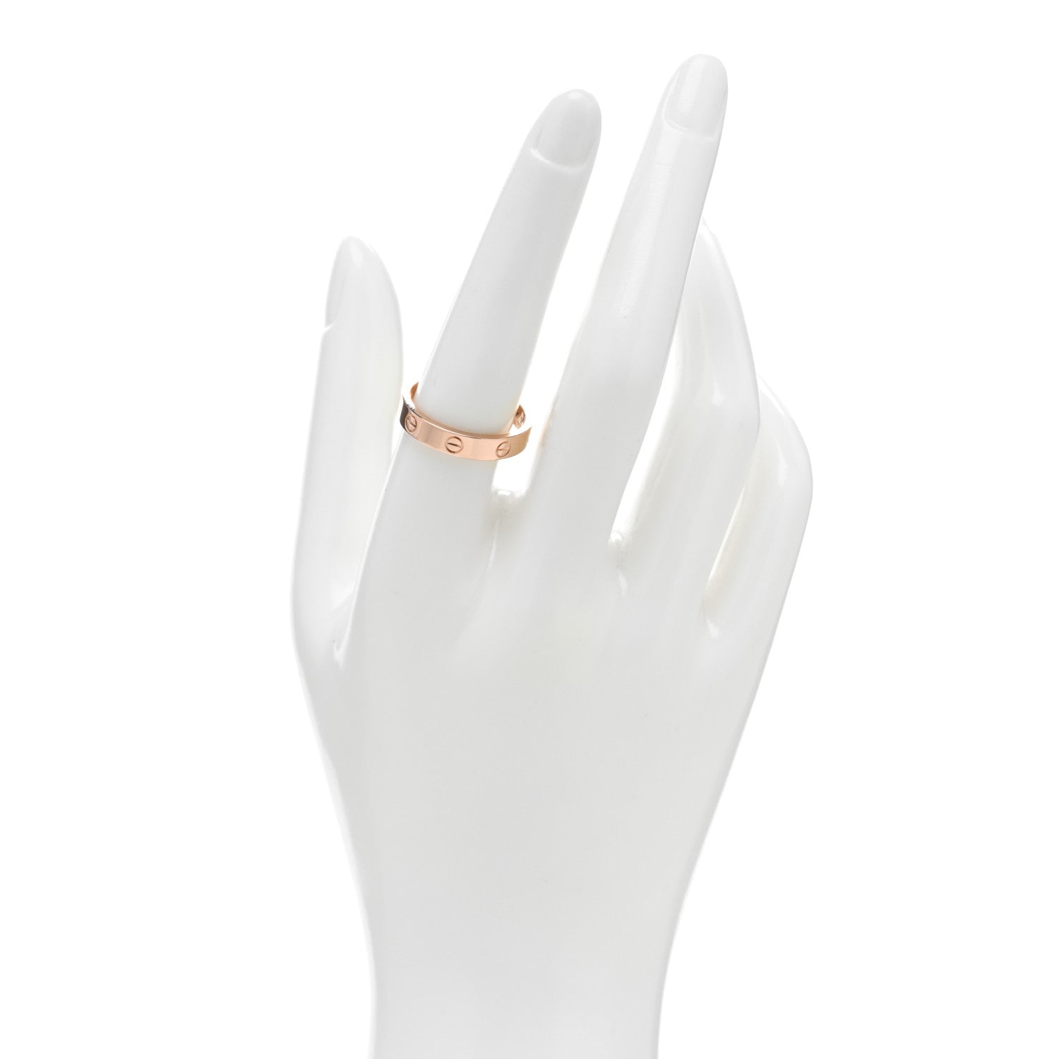 Cartier 18K Pink Gold Diamond 4mm LOVE Wedding Band Ring 58 8.25 2 of 4