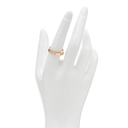 Cartier 18K Pink Gold Diamond 4mm LOVE Wedding Band Ring 58 8.25 2 of 4