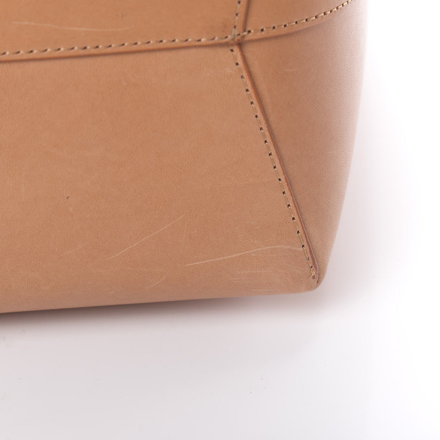 Calfskin Large Shopping Tote Cammello Rosa