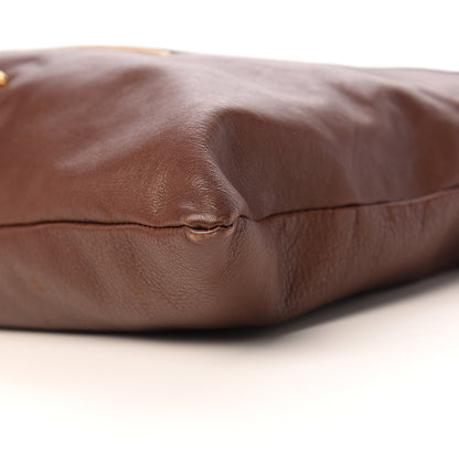 Burberry Soft Calfskin House Check Big Crush Tote Brown Ochre 9 of 10