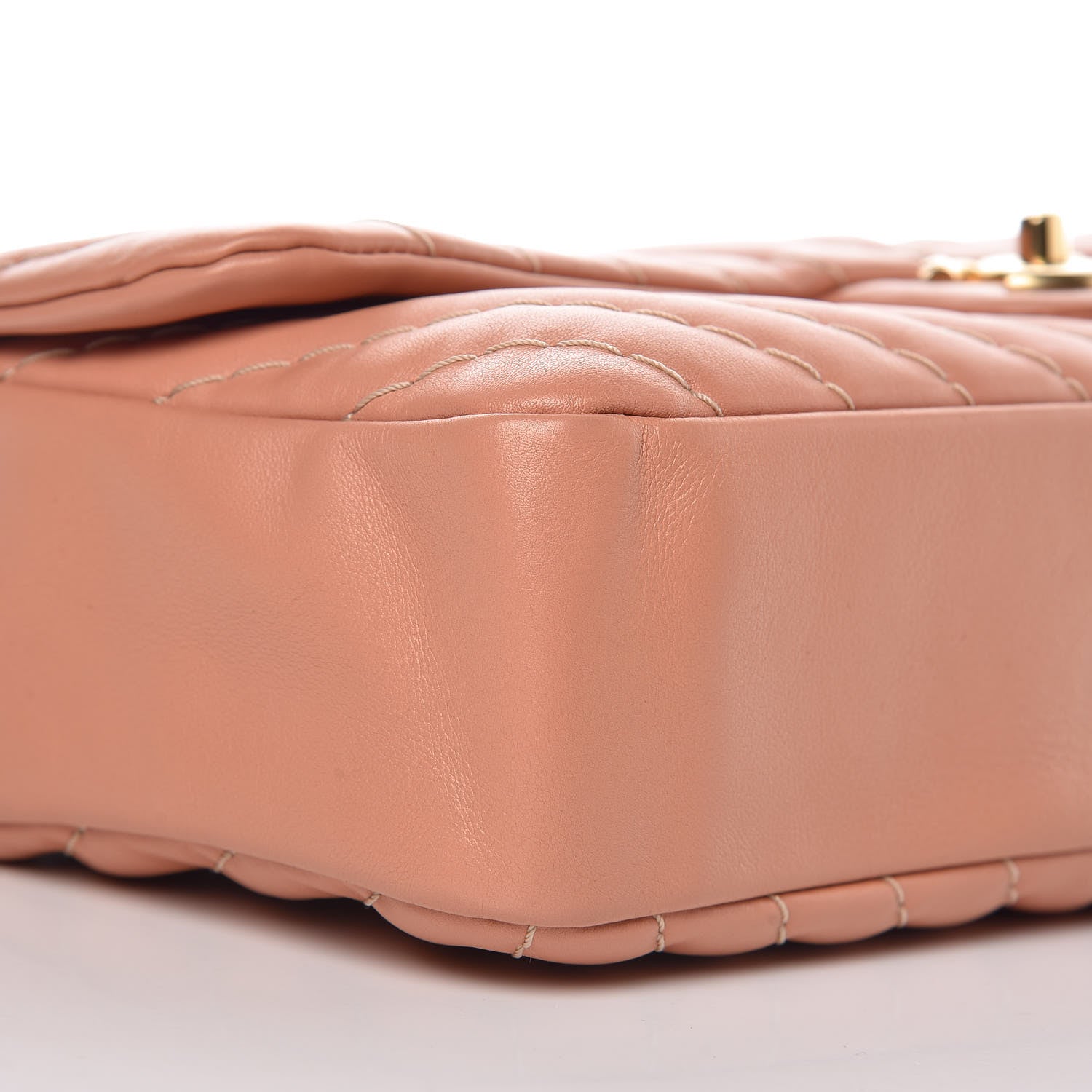 Chanel Calfskin Surpique Chevron Large Flap Pink 5 of 9