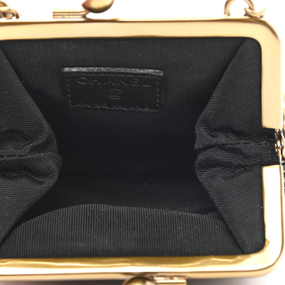 Chanel Glazed Calfskin Small Kisslock Frame Bag Black 5 of 7