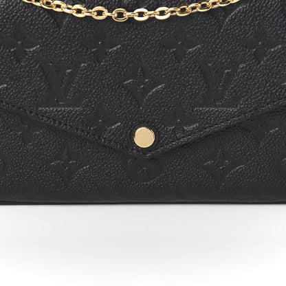 Louis Vuitton Empreinte Pochette Felicie Chain Wallet Black 10 of 11