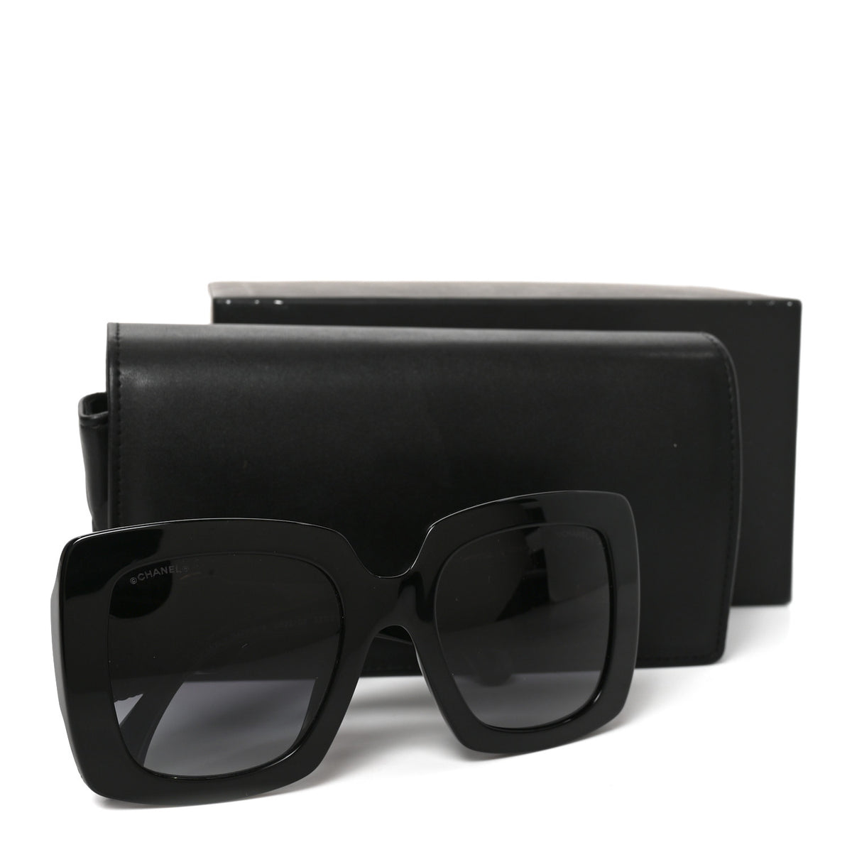 Chanel Acetate Calfskin Square Sunglasses 5474-Q-A Black 7 of 7