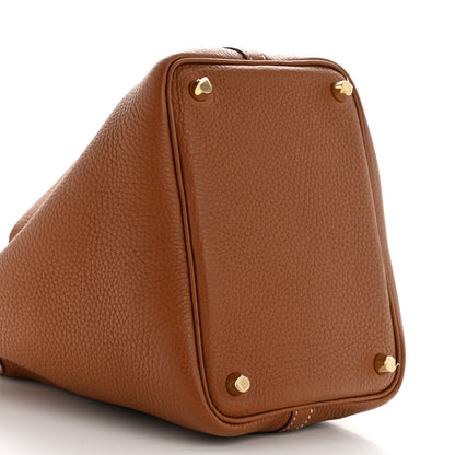 Hermes Taurillon Clemence Picotin Lock 18 PM Gold 9 of 11