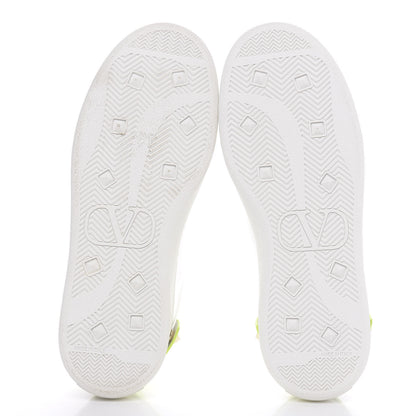 Valentino Garavani Calfskin Womens Backnet Sneakers 36 White Fluo Yellow 5 of 9