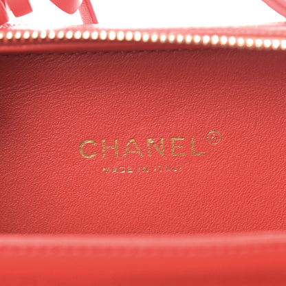 Chanel Caviar Quilted Small CC Filigree Vanity Case Coral 6 of 12