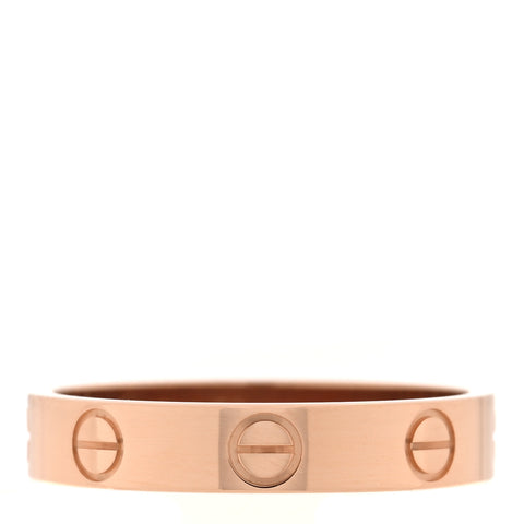 18K Pink Gold 3.5mm LOVE Wedding Band Ring 53 6.5