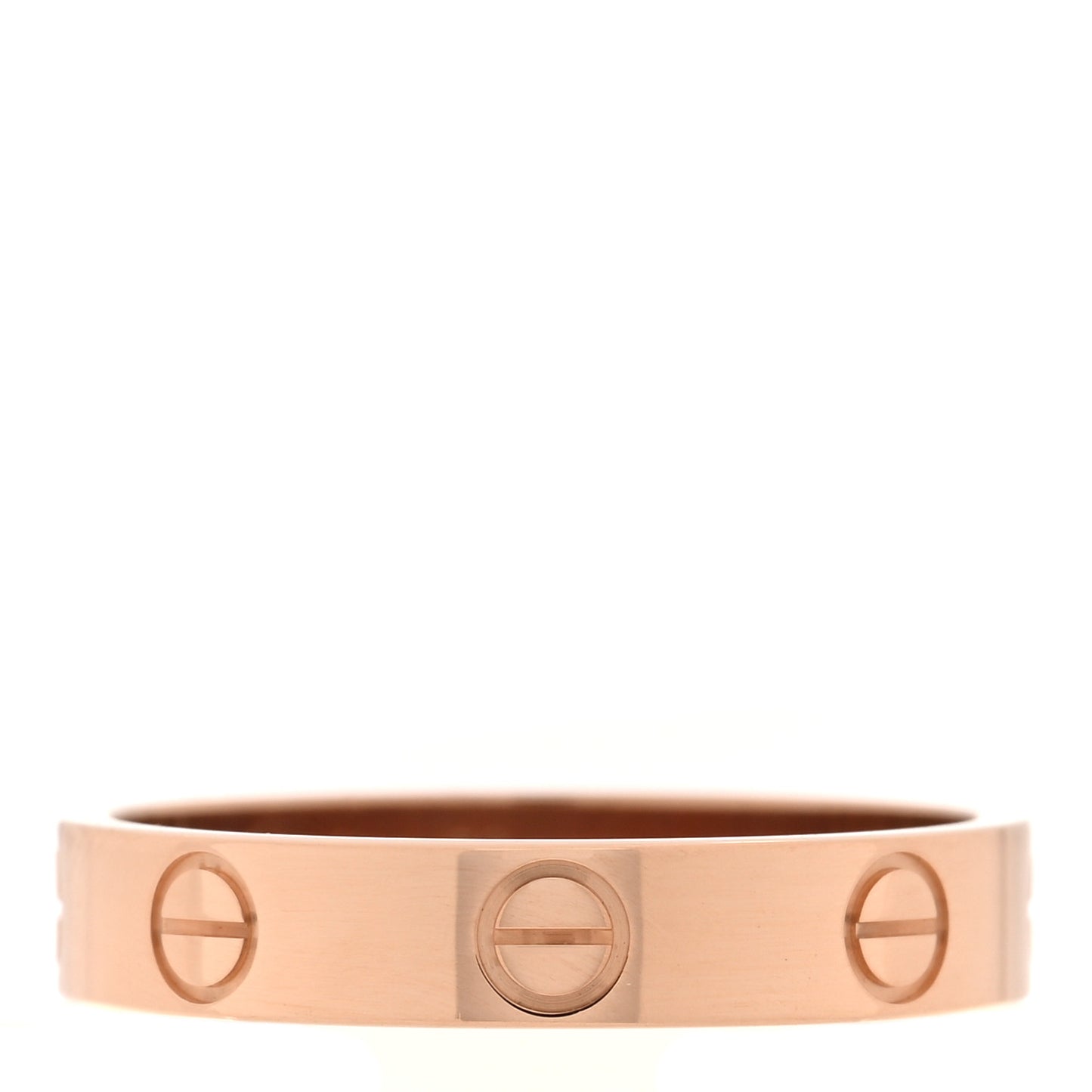 18K Pink Gold 3.5mm LOVE Wedding Band Ring 53 6.5