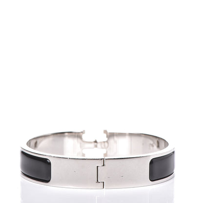 Hermes Enamel Narrow Clic Clac H Bracelet PM Black 3 of 7