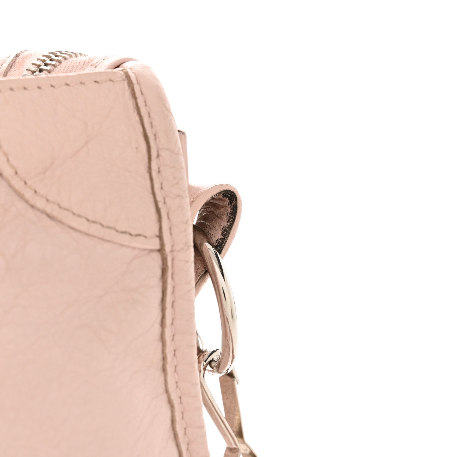 Balenciaga Agneau Classic Silver Hardware S City Logo Strap Light Rose White 16 of 20