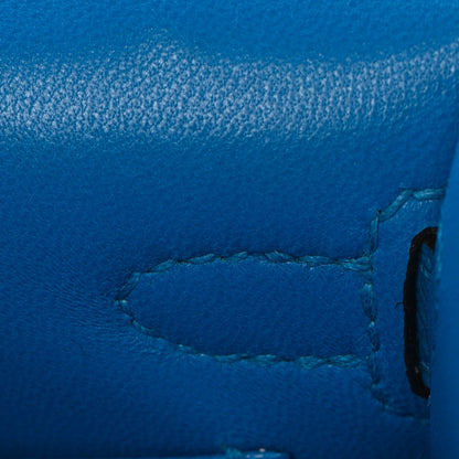 Hermes Chevre Mysore Mini Kelly Sellier 20 Bleu Zanzibar 18 of 29