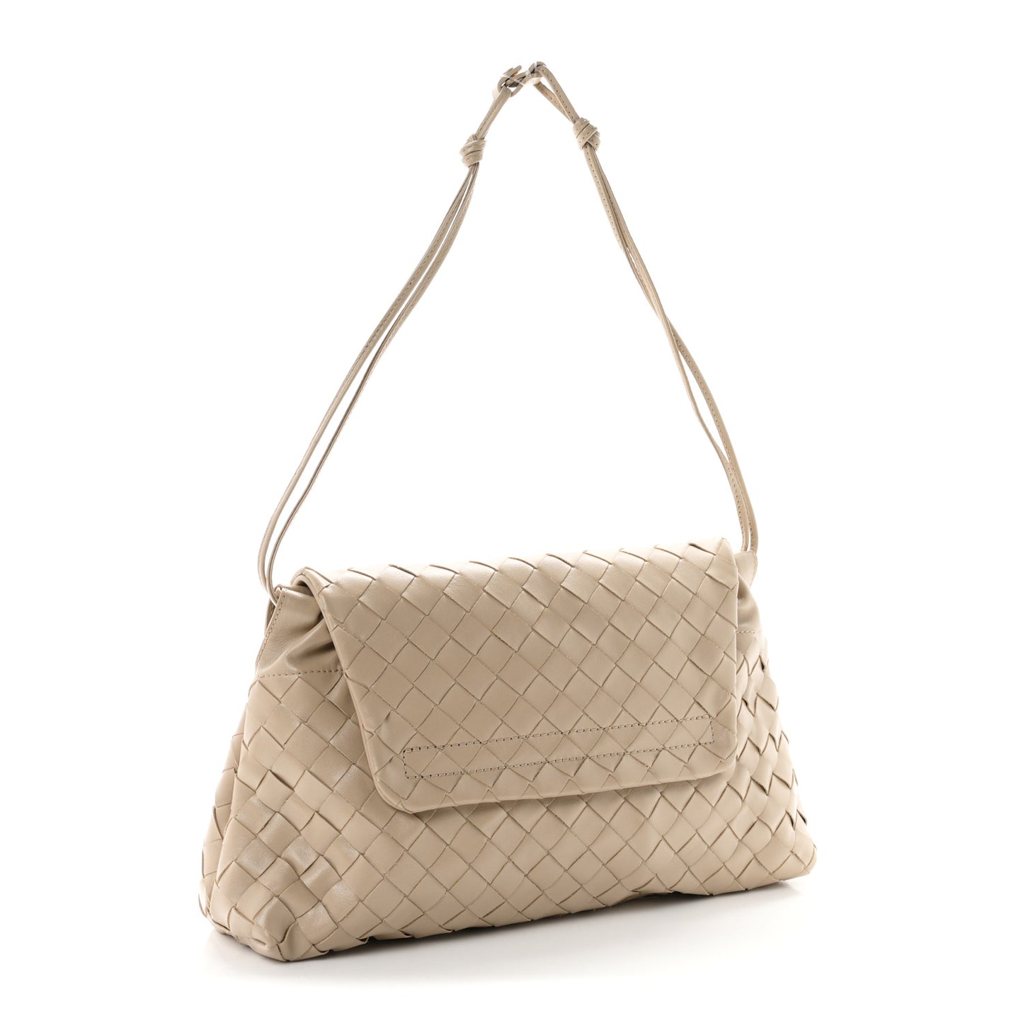 Calfskin Intrecciato Giorno Ecru