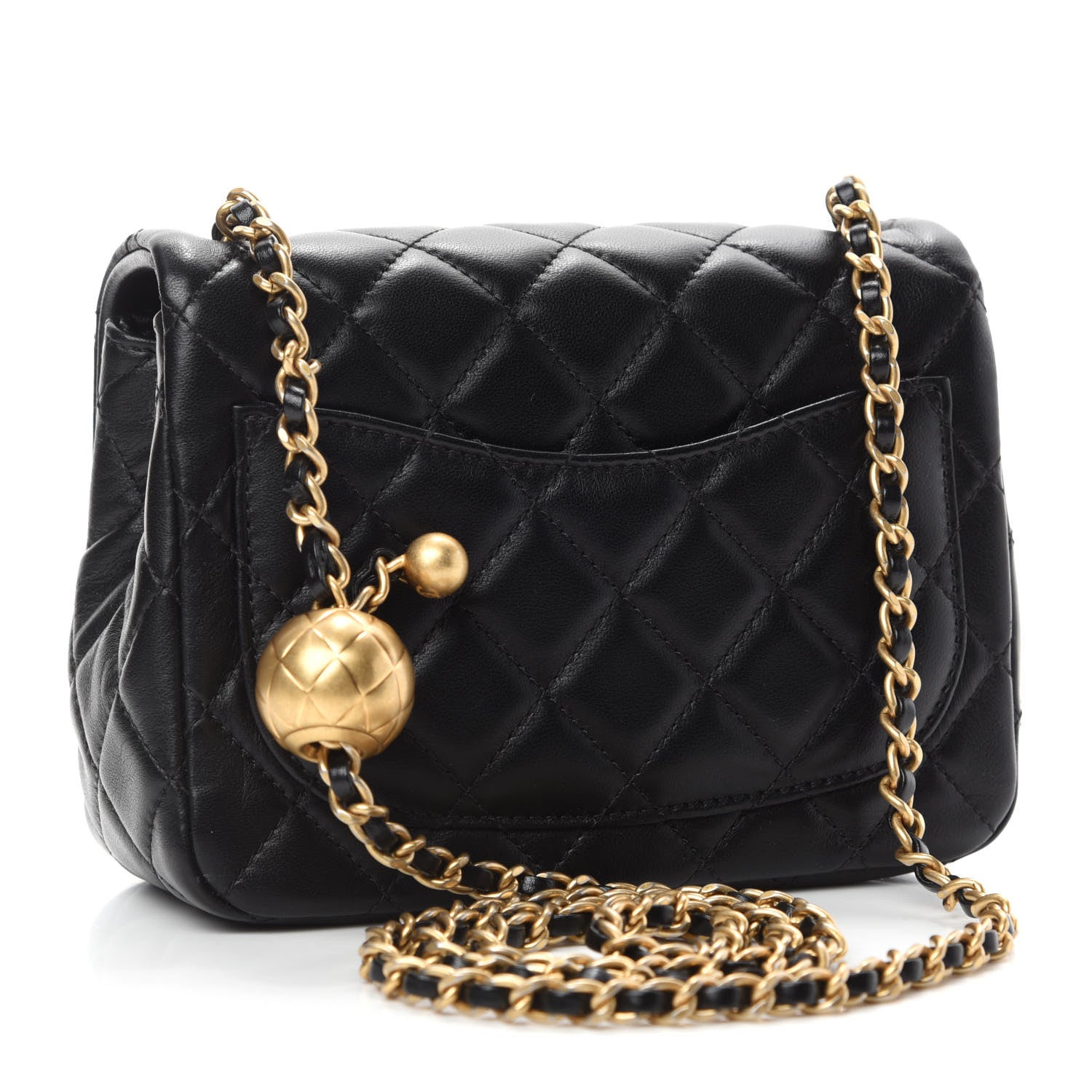 Chanel Lambskin Quilted Mini Pearl Crush Flap Black 3 of 12