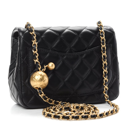 Chanel Lambskin Quilted Mini Pearl Crush Flap Black 3 of 12