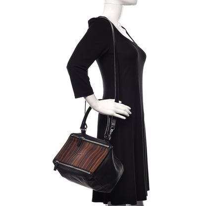 Givenchy Smooth Calfskin Wood Paneled Small Pandora Black 2 of 10
