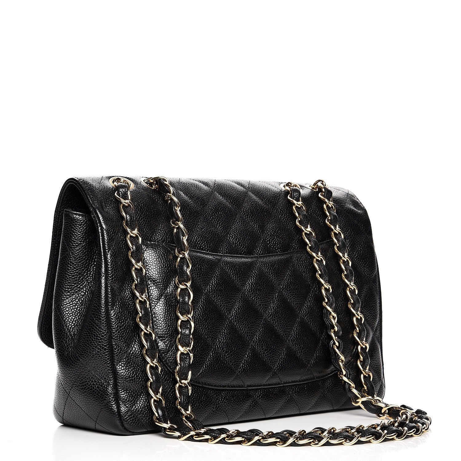 Chanel Caviar Quilted Jumbo Single Flap Black 3 of 13