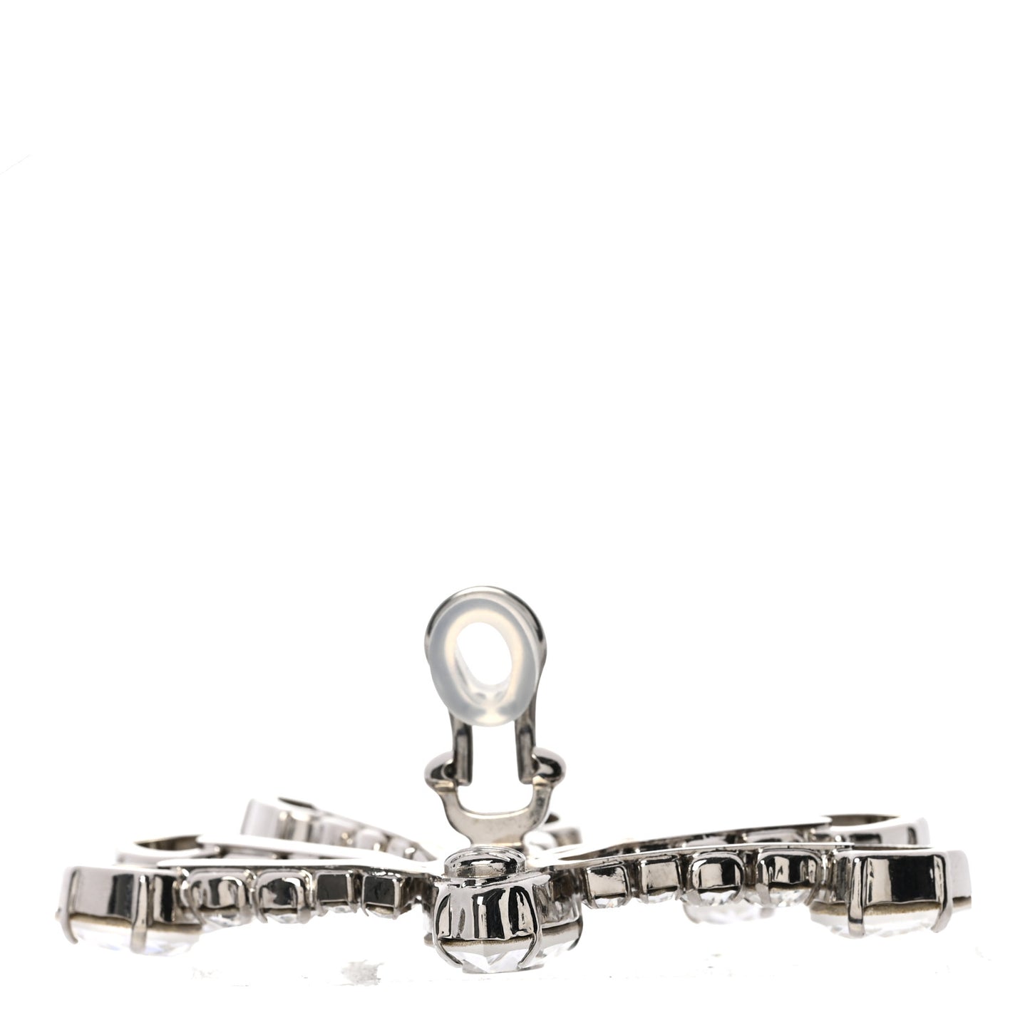 Crystal Single Earring Silver