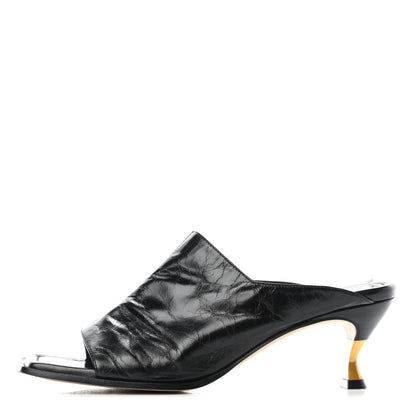 Bottega Veneta Nappa Square Toe 55 Mule Sandals 36.5 Black 1 of 6