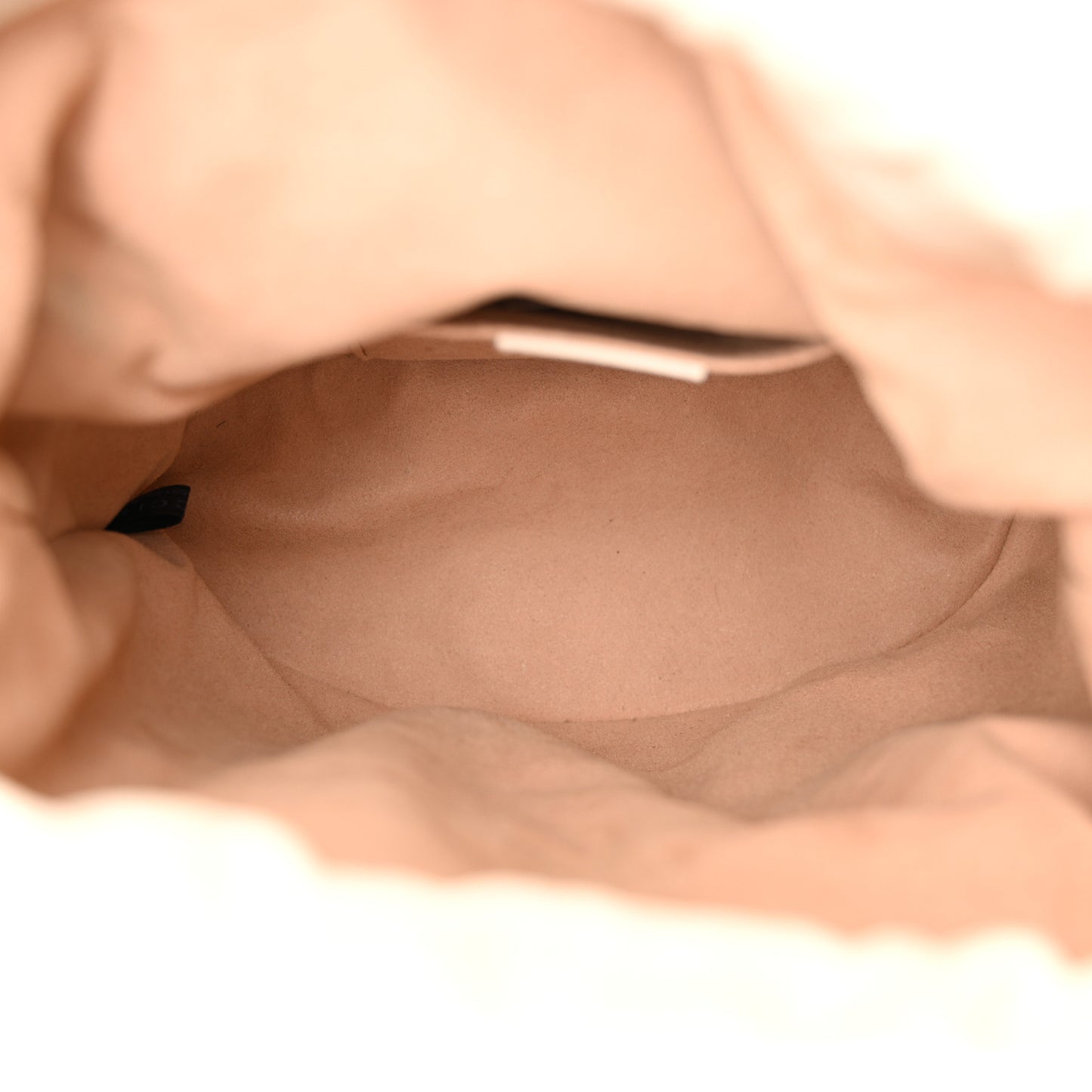 Azalea Sakai Calfskin Horsebit 1955 Drawstring Bucket Bag Mystic White