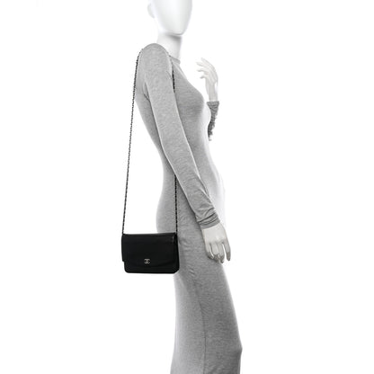 Chanel Caviar Sevruga Wallet on Chain WOC Black 2 of 15