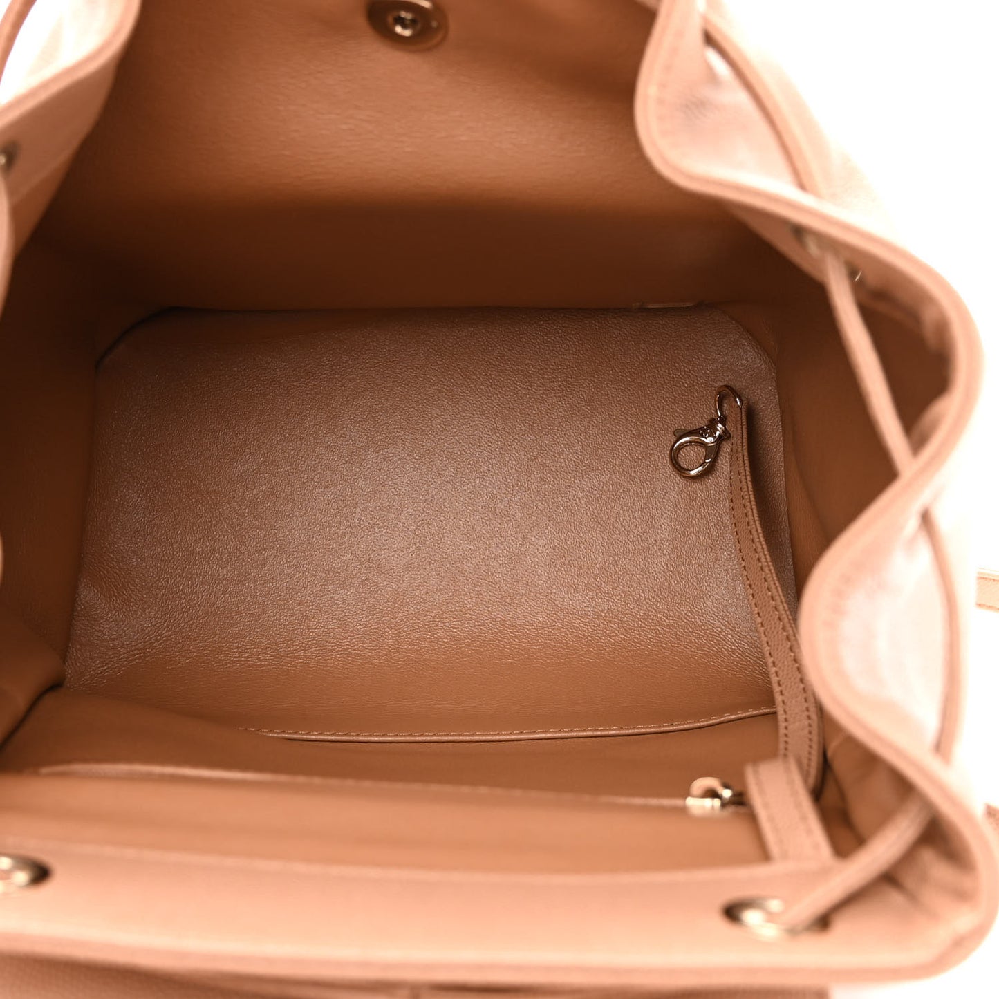 Caviar Quilted Business Affinity Backpack Beige