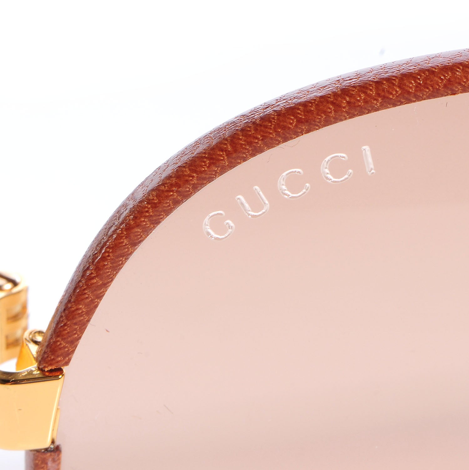 Gucci Leather Aviator Sunglasses 2887/S Brown 6 of 6