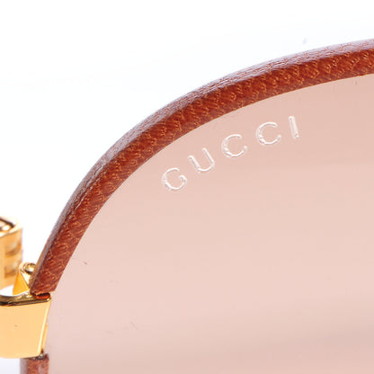 Gucci Leather Aviator Sunglasses 2887/S Brown 6 of 6
