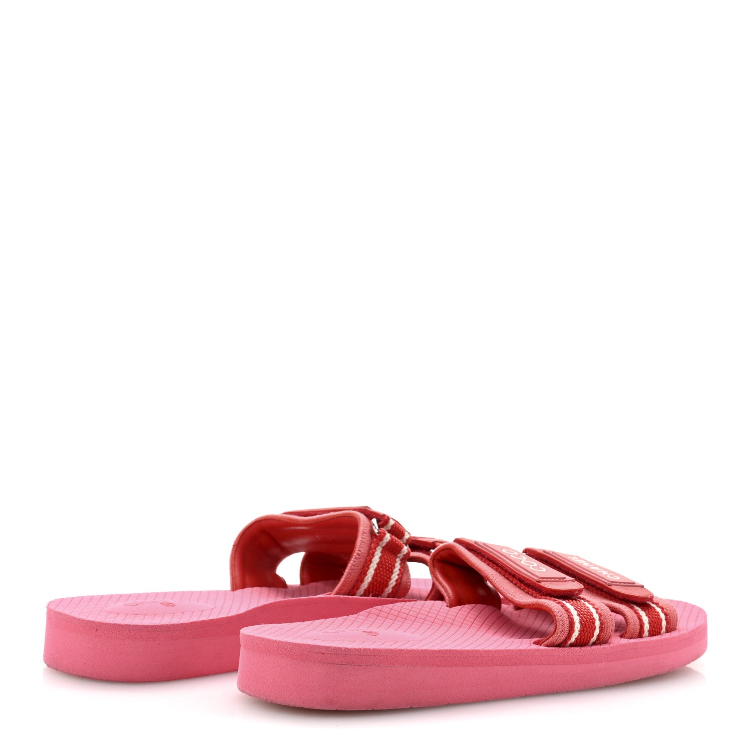 Chanel Fabric Rubber Coco Slides 38 Red 5 of 11
