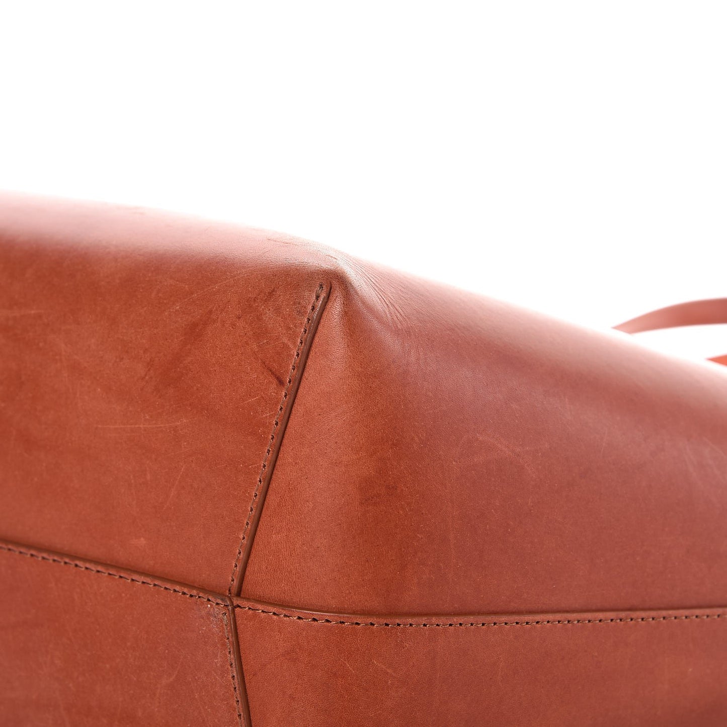 Calfskin Small Shopping Tote Brandy