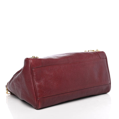 Balenciaga Chevre Gold Metallic Edge Hardware Velo Bordeaux 3 of 4