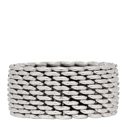Tiffany Sterling Silver Somerset Mesh Ring 51 5.75 3 of 4