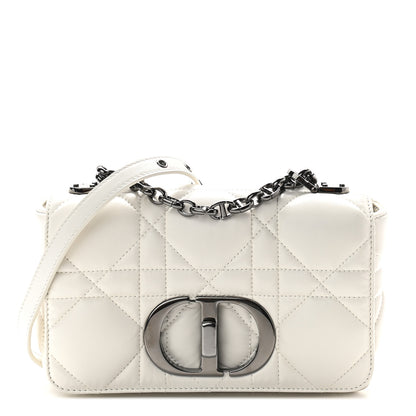 Christian Dior Lambskin Macrocannage Small Dior Caro Bag Ivory 1 of 9