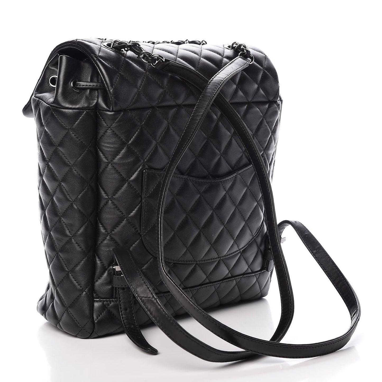 Lambskin Quilted Large Urban Spirit Backpack Black