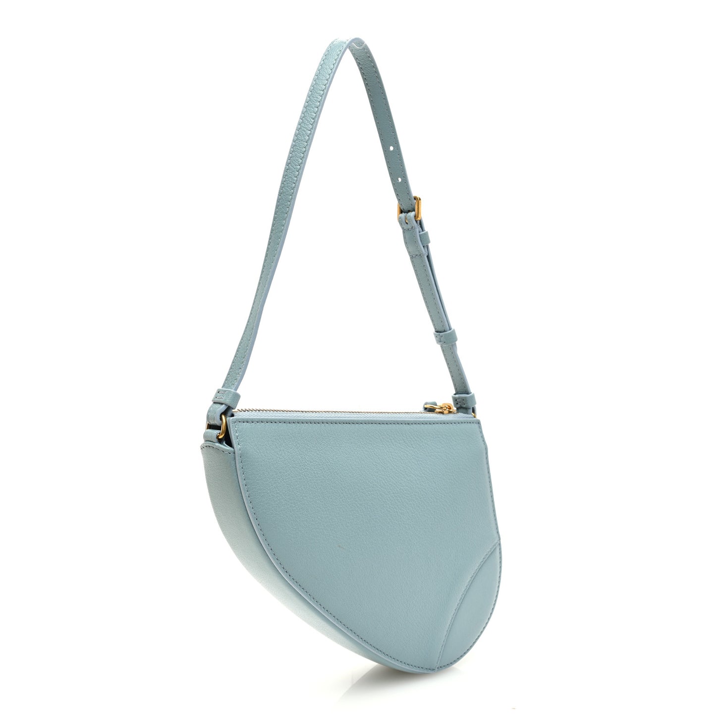 Goatskin Saddle Rodeo Pouch Light Blue