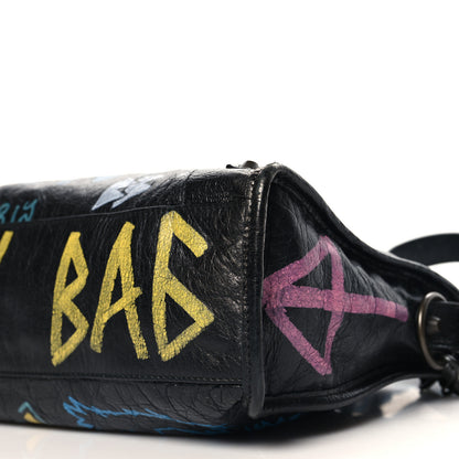 Balenciaga Agneau Graffiti All Over Classic Hardware S City Black Multicolor 11 of 11