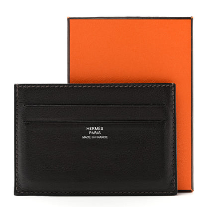 Hermes Swift Citizen Twill Card Case Chocolate 9 of 9