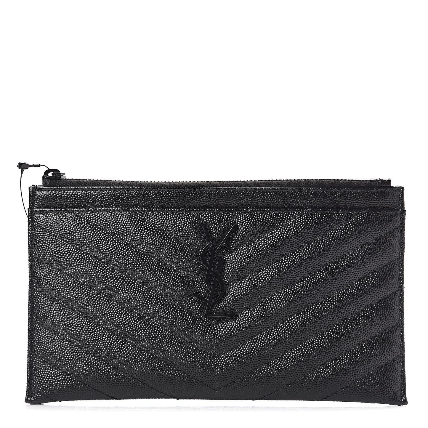 Grain De Poudre Chevron Monogram Bill Pouch Black
