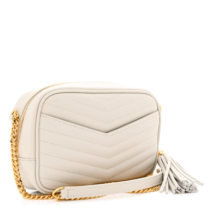 Saint Laurent Grain De Poudre Matelasse Monogram Mini Lou Camera Bag Crema Soft 3 of 11