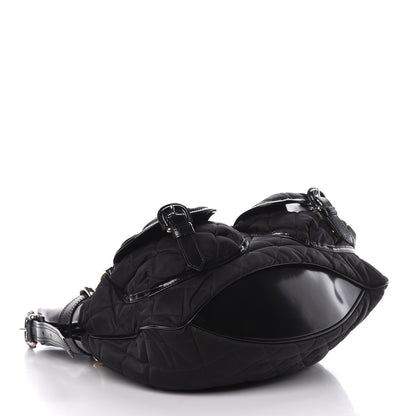 Burberry Calfskin Nylon Quilted Large Manor Tote Black 5 of 12