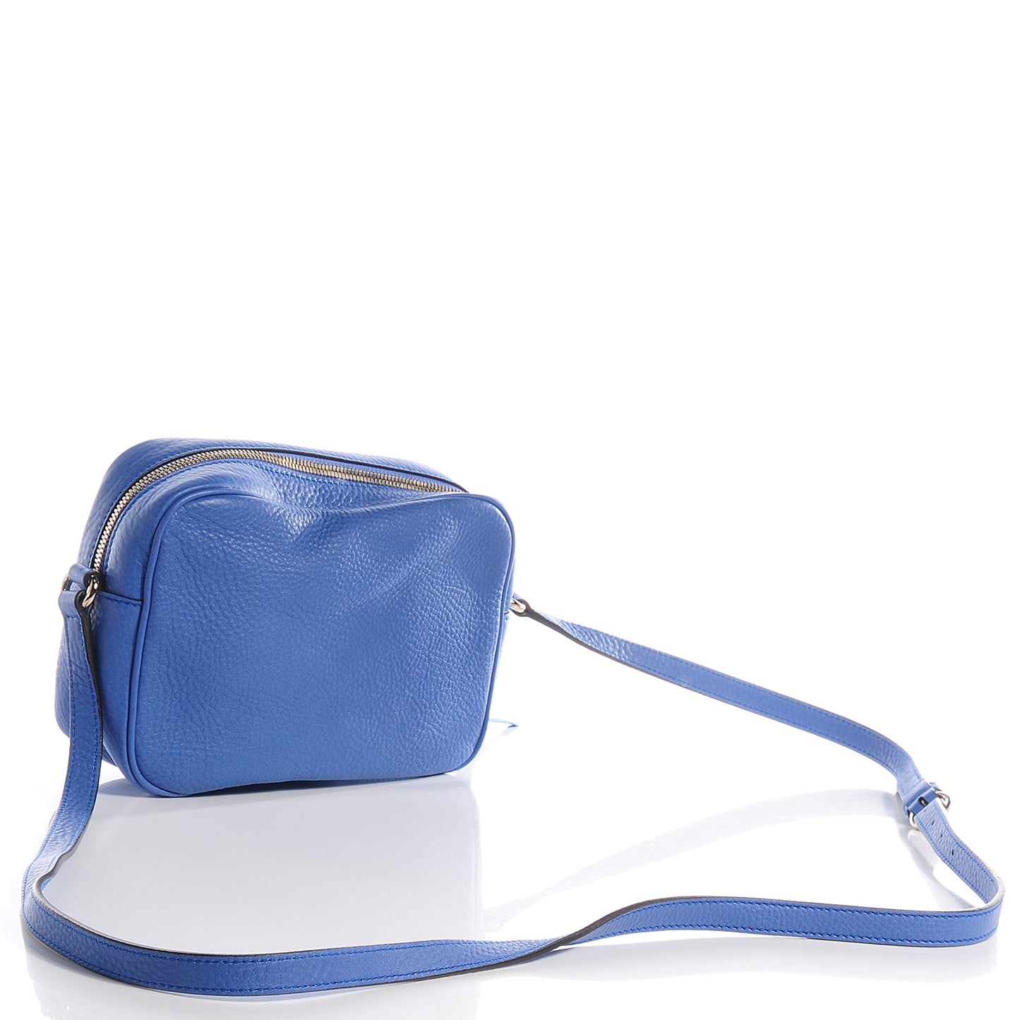 Pebbled Calfskin Small Soho Disco Bag Periwinkle