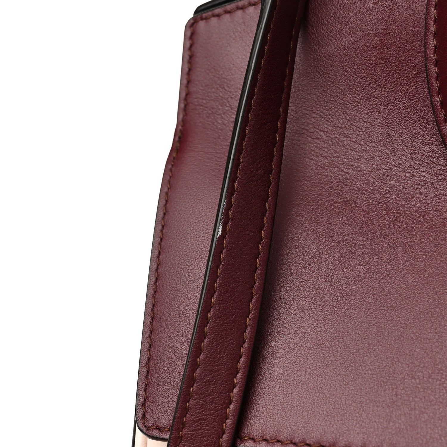 Salvatore Ferragamo Calfskin Large Studio Bag Wine Bone Black 13 of 14