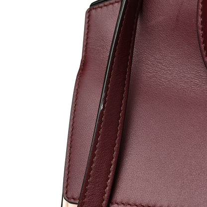Salvatore Ferragamo Calfskin Large Studio Bag Wine Bone Black 13 of 14