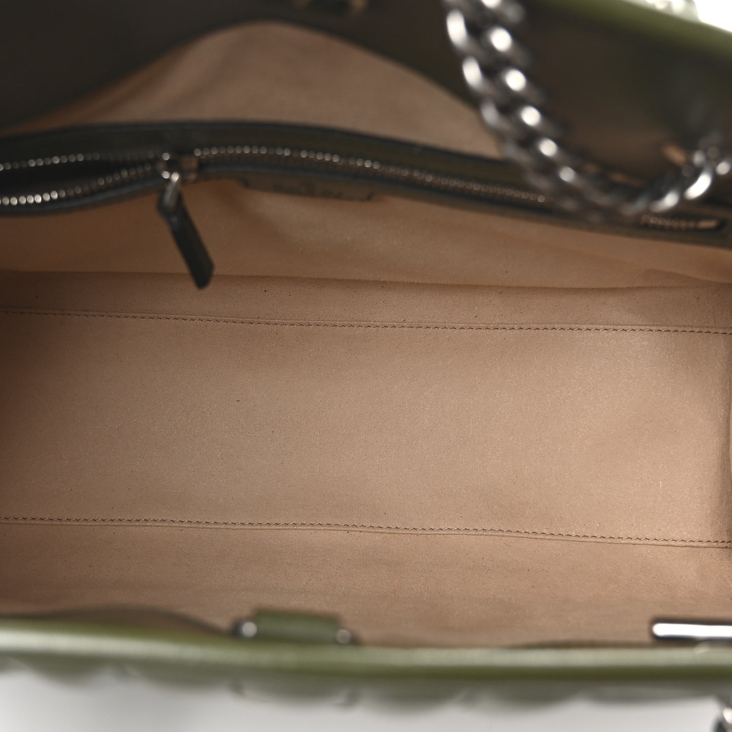 Calfskin Matelasse Aria Medium GG Marmont Shoulder Tote Military Wood