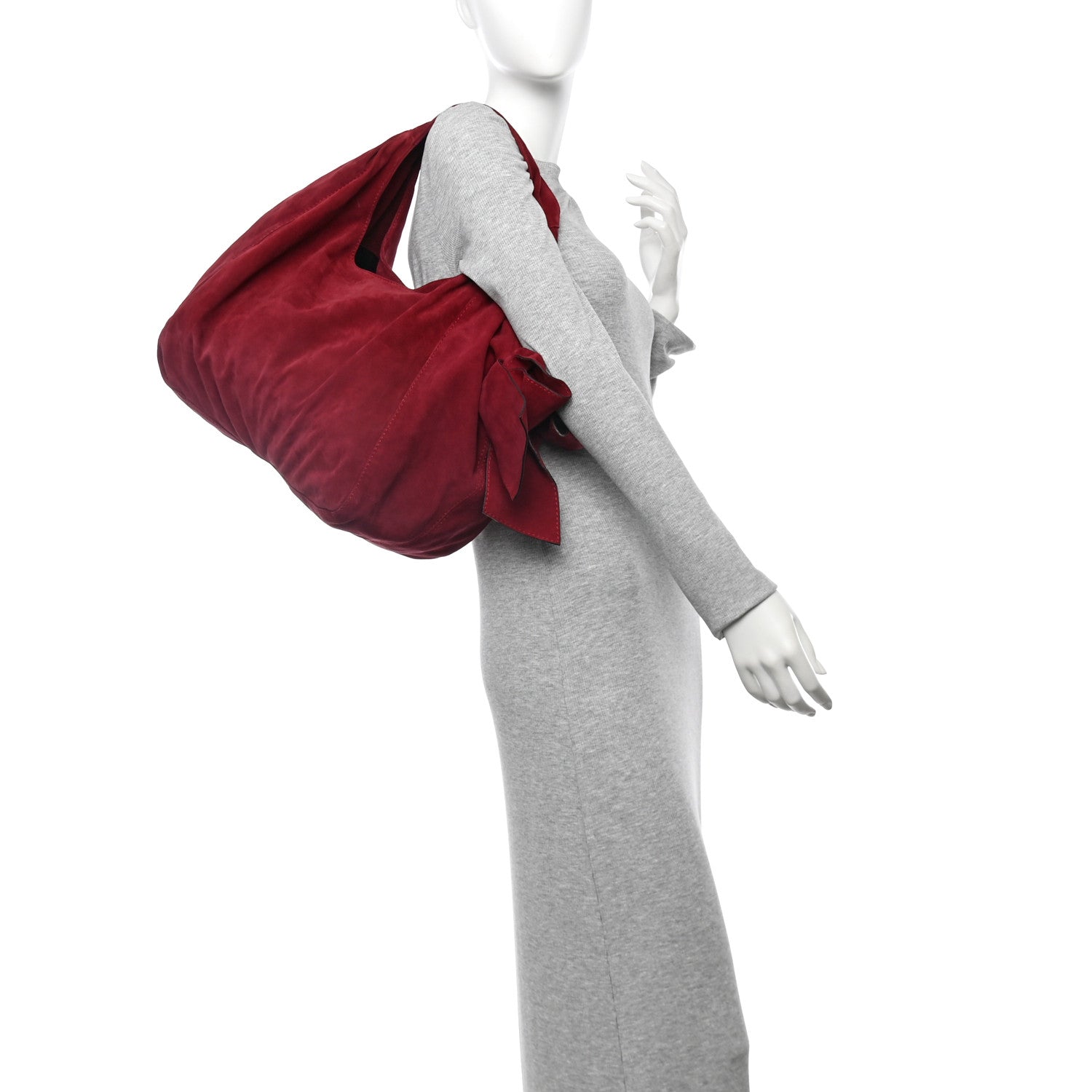 Valentino Garavani Suede Large Nuage Bow Hobo Fusion 2 of 11