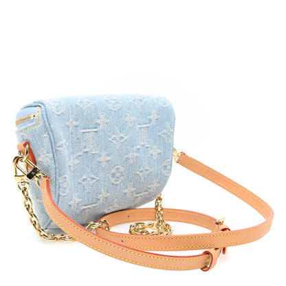 Louis Vuitton Monogram Denim Mini Bumbag Sky Blue 2 of 10