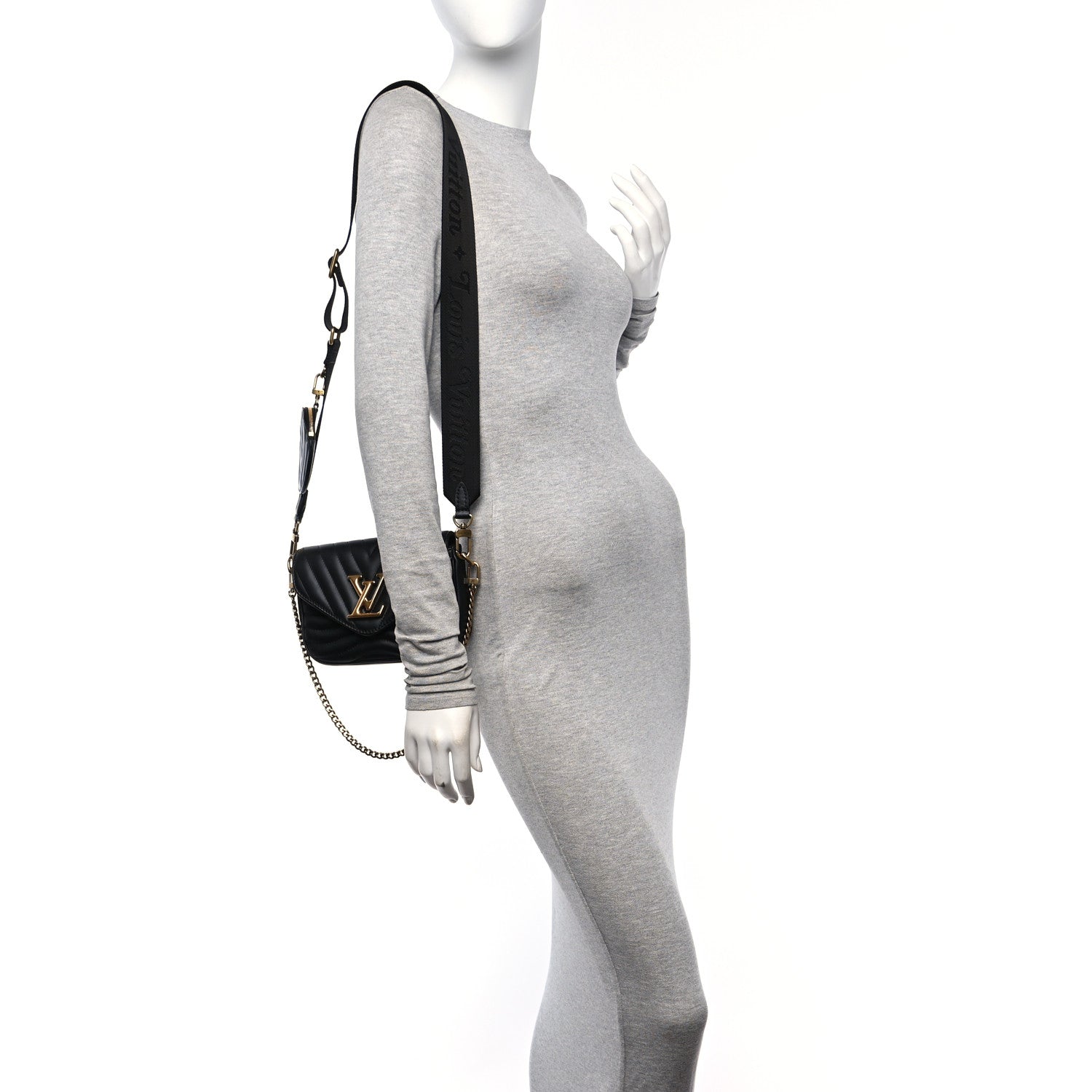 Louis Vuitton Calfskin New Wave Multi Pochette Black 2 of 10