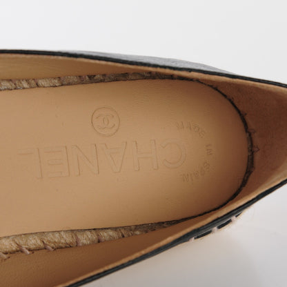 Chanel Lambskin CC Espadrilles 36 Black 7 of 9