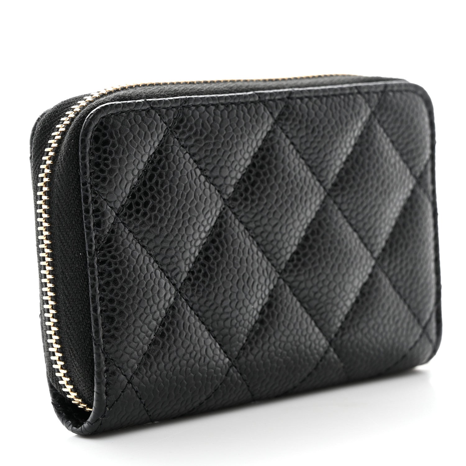Chanel Caviar Quilted Zip Coin Purse Black 3 of 8